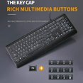 thumbnail image 2 of Teclado retroiluminado de lujo, teclas contrastantes y juego de luces LED blancas brillantes, 2 of 5
