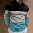thumbnail image 2 of YDLCAFD T-Shirt à Manches Longues pour Hommes Printemps et Automne avec Col Rabattu, Mode Ample, 2 of 4