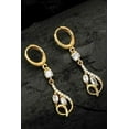 thumbnail image 5 of Forever Jewels 2Ct Round Moissanite Women Flower Fancy Drop Earrings 14K Yellow Gold Plated, 5 of 5