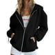 thumbnail image 5 of Chaquetas con cordón para mujer Color sólido Cremallera Asimétrico Ajuste suelto Traje diario FLhrweasw Para estrenar, 5 of 8
