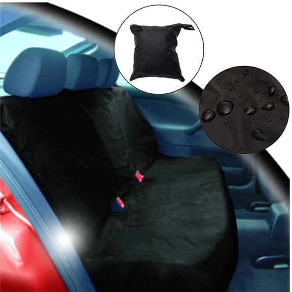 Walbest 1 Pack Car Seat Cover, Universal Car Rear Back Seat Protective Cover Cushion Protector Waterproof - Black