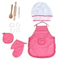 thumbnail image 3 of Kids Cooking And Baking Set - 11pcs Kitchen Costume Role Play Kits, Apron, Hat, 3 of 7