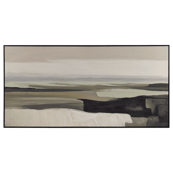 Bouclair Green Abstract Landscape Framed Art  60 X 30 in (152.4 X 76.2 cm)