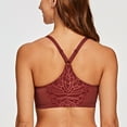 thumbnail image 2 of MELENECA Female Racerback Front Closure Unlined Underwire Bra for Women Cabernet Red 40B, 2 of 5