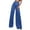 Blue, variant on Fshinging Women's Jogging Glitter Sequins High Waisted Wide Leg Flared Straight Pants Nightclub Party Performance Wide Leg Bell-bottom Trousers
