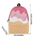 thumbnail image 3 of Ice Cream All Over Print Backpack, Lightweight Polyester Daily Daypack, Spacious Multi Compartment Backpack with Padded Ergonomic Straps for School Gym Travel Sports, 3 of 9