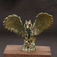 thumbnail image 2 of JUNWELL Rustic Brass Antique Copper Owl Ornament - Charming Office Desk Tea Companion & Decor Craft  Perfect for Retro Decor Lovers‘ Desks  Living Areas  & Bedchambers, 2 of 6