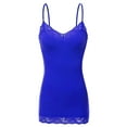 thumbnail image 4 of TheLovely Women's Junior and Plus Adjustable Spaghetti Strap Lace Tim Cami Tank Top, 4 of 5