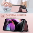 thumbnail image 2 of for Motorola Moto S30 Pro Wallet Case, Minimalist Luxury PU Leather Magnetic Detachable Credit Card Holder, 2 in 1 Zipper ID Cash Slot, Magnetic Closure Kickstand Folio Flip Slim Cover,Pink, 2 of 7