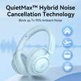 thumbnail image 3 of 1MORE Sonoflow HQ31 Wireless Headphones with ANC, Hi-Res Audio, 90H Battery, Blue, 3 of 9
