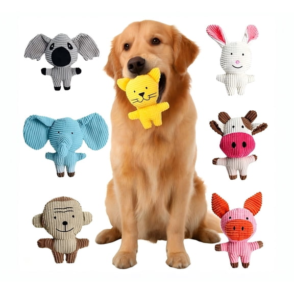 Durable Squeaky Dog Toys for Small Medium Large Dogs, Tough Chew Toys for Aggressive Chewers, Puppy Teething & Fetch Play