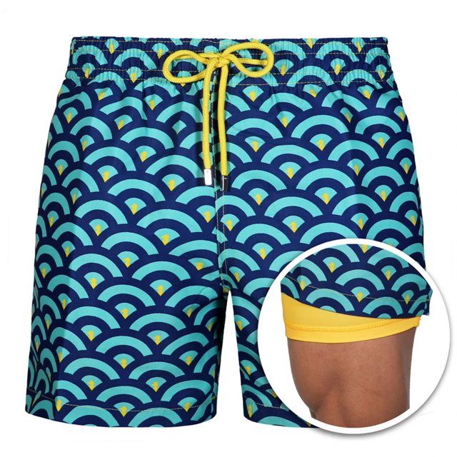Men's Boardshorts Printed Sweatpants Double Layer Shorts