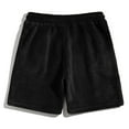 thumbnail image 6 of Stamzod Men Short Fashion Solid Color Summer Elastic Waist Drawstring Shorts Casual Loose Plus Size Athletic Shorts for Men with Pocket Black E XXL, 6 of 6