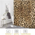 Sonernt Leopard Print Polyester Shower Curtain for Bathroom Decoration