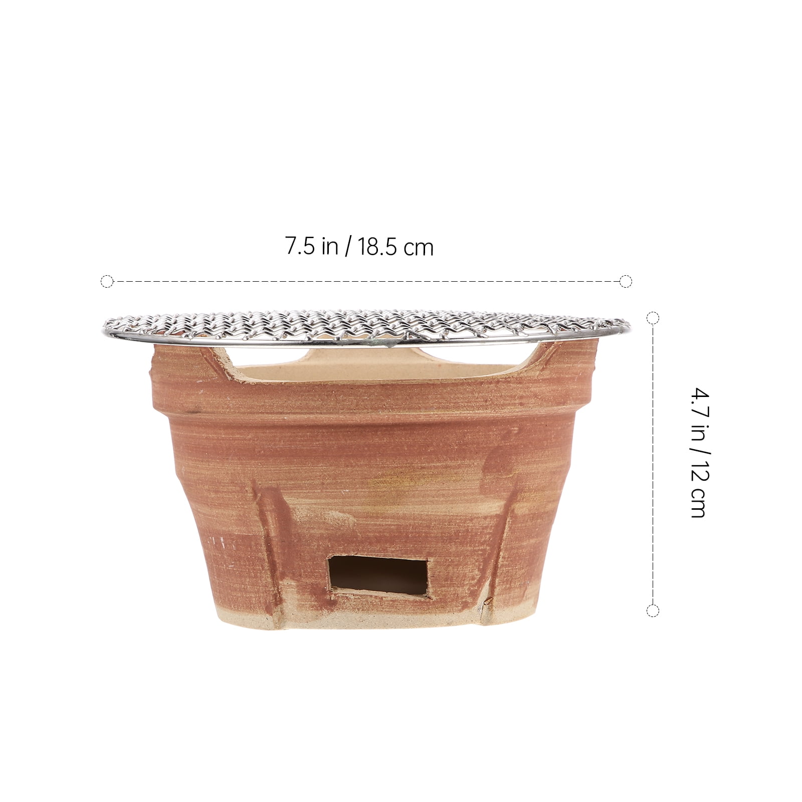 Hemoton Pottery Charcoal Camping Stove with BBQ Net
