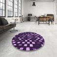 thumbnail image 4 of Ahgly Company Machine Washable Indoor Rectangle Transitional Deep Purple Area Rugs, 3' x 5', 4 of 7