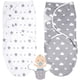 thumbnail image 3 of Arrullo bebé - Pack de 2 arrullos para recién nacido, 0-3 meses manta arrullo bebé, algodón orgánico con velcro unisex Ormromra LKX-1853, 3 of 4