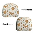 thumbnail image 4 of Goofa Squirrel And Leaves Pattern 2 PCS Car Headrest Cover, Headrest Protector,Universal Interior Car Accessories, 4 of 6
