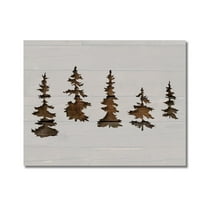 Pine trees various forest Stencil Template Reusable 8.5 x 11 for Painting on Walls, Wood, Etc. By Stencilville