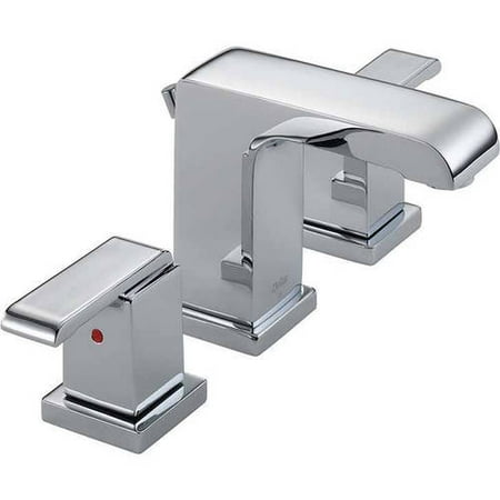 Lever Handles 8 Lav Faucet (Delta Arzo Widespread Lavatory Faucet with Metal Lever Handles and Metal Pop-Up, Available in Various)