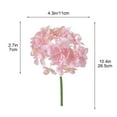 thumbnail image 3 of Littleplum Artificial Hydrangea Flowers Pure Pink Heads,Fake Hydrangea Silk Flowers for Wedding Centerpieces Bouquets Floral Decor Home Decoration with Stems,Spring Decor,4x2x10 In,Pink, 3 of 9