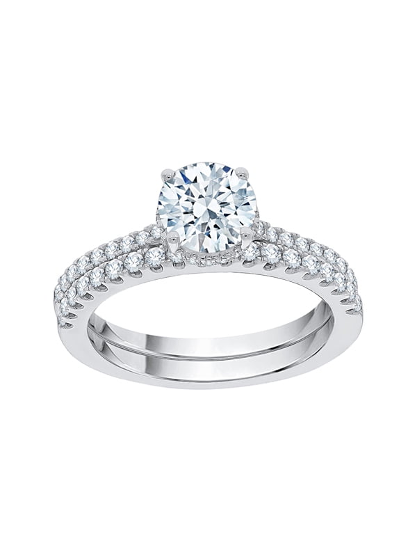 Details about   1.45 Ct Pear Cut Solitaire Diamond Accented Engagement Ring 14K White Gold Over 