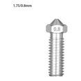 thumbnail image 2 of Buse d'Imprimante 3D Extrudeuse 1,75 mm Buse à Grand Débit Extrudeuse M6 Buse Filetée Extrudeuse Pièces d'Imprimante 3D Filetées, Acier Inoxydable, 0,8 mm, Argent, 2 of 7