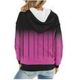 thumbnail image 5 of Womens Hoodies Gradient Pullover Sweatshirt Hooded Sweater Top Long Sleeve Casual Pullover Sweatshirts Fall Winter Plush Fleece Hoodie Jacket Workout Active Tops, 5 of 6
