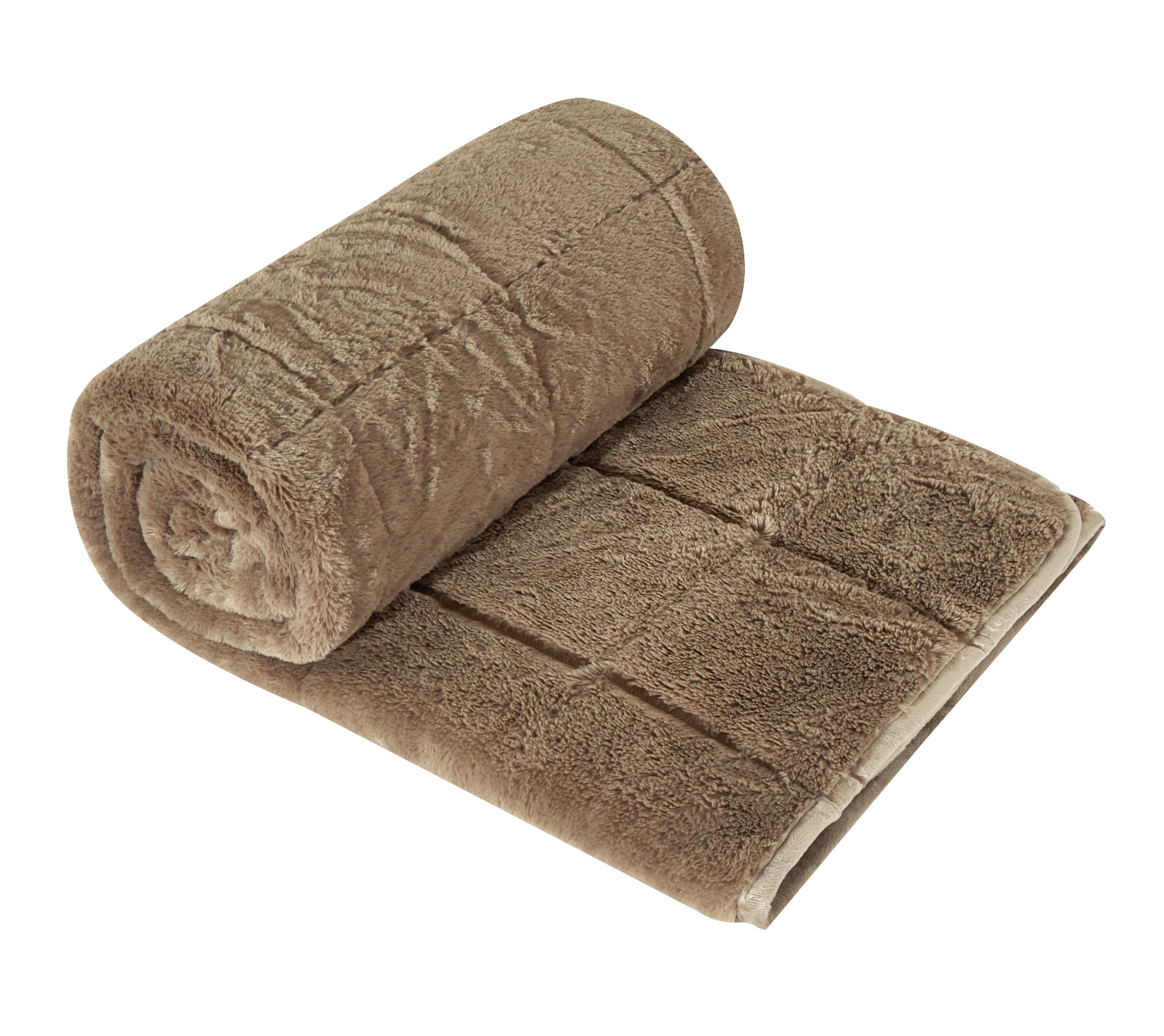 Dearfoams Super Soft Faux Fur Weighted Blanket, 12 lbs, 48x72