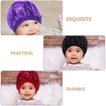 thumbnail image 6 of WEUVEB 3Pcs Elastic Sleep Caps Breathable Hair Protector Hat with Wide Band for Comfortable Night Use, 6 of 8