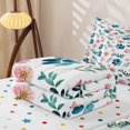 thumbnail image 6 of Homewish Cartoon Dog Paws Zipper Full Size Comforter Sets with Fitted Sheet and 2 Pillowcases,Cute Floral Plant Zipper Bedding Set,Pink Green,Polkadot Reversible,4pcs, 6 of 8