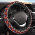 thumbnail image 5 of Rateoe Colorful Hawaii Palms Pattern Elastic Stretch Steering Wheel Cover, Universal 15 inch, Microfiber Breathable , Anti-Slip, Odorless, Easy Carry, 5 of 6