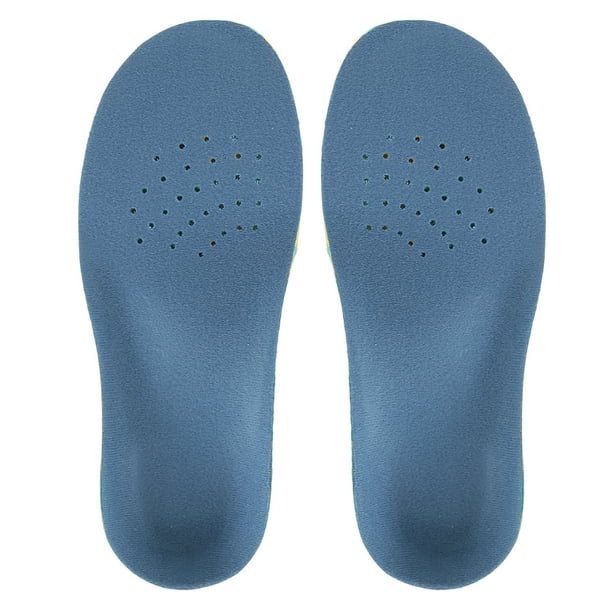 Plantillas ortopédicas para niños con soporte para el arco del pie plano, correctoras para aliviar el dolor, color azul, talla XL 32-34
