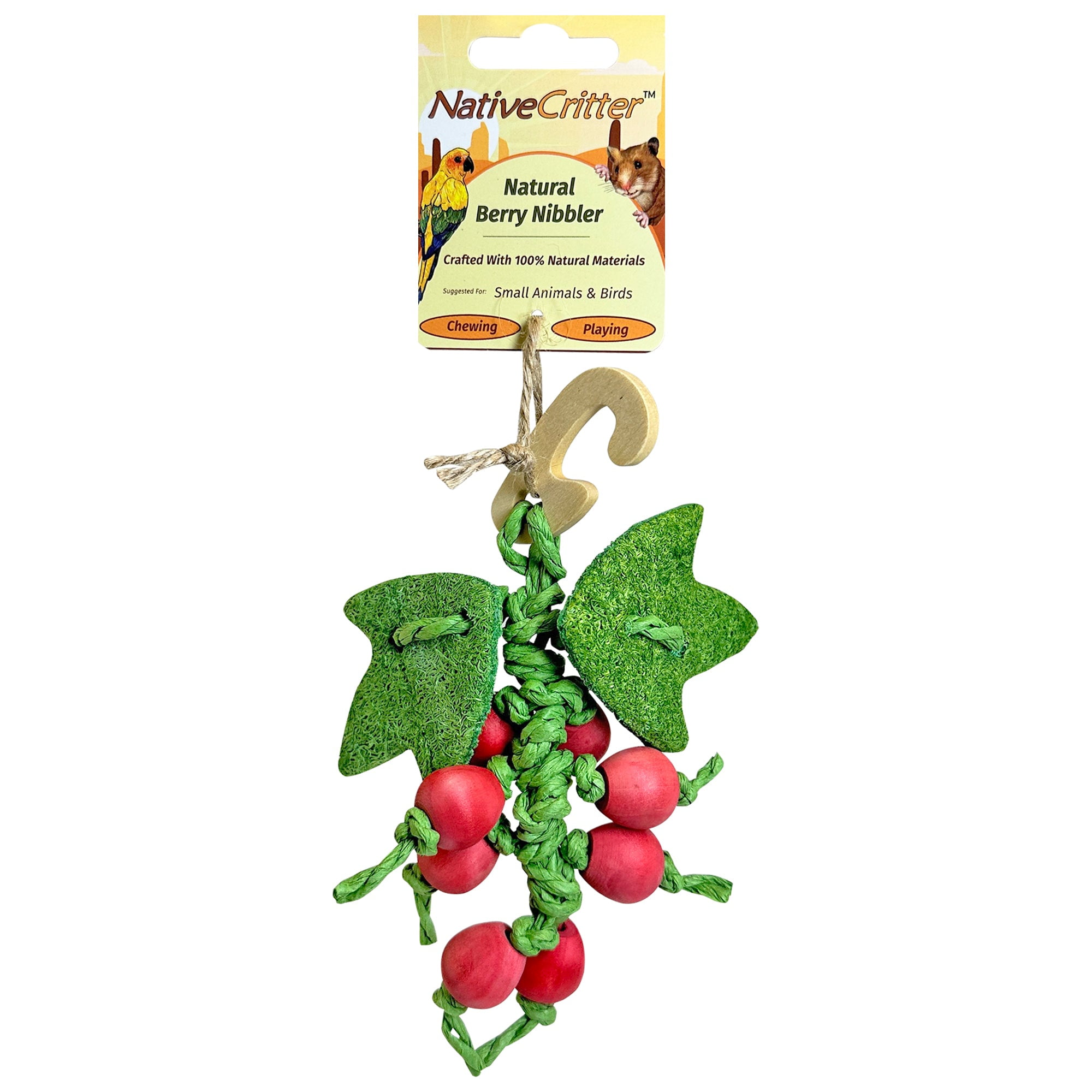 Berry Nibbler - NativeCritter Natural Chew for Hamsters, Gerbils, Rabbits, Guinea pigs, Prairie Dogs, Chinchillas, Degus, Squirrels, Rats and other chewing small animals