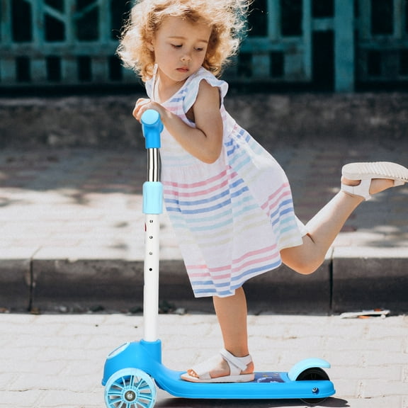 Toyvian Kid Scooter Sky-Blue Metal 1 Set 28.3x20.5x10.6in