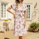 thumbnail image 2 of Moda Mujer Verano Casual Vendaje Estampado floral Manga corta Vestido sexy Fridja qw5569, 2 of 4