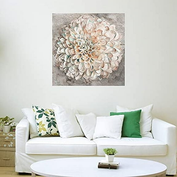 Fine Art Canvas Botanical Wall Art for Bathroom Plant Pictures Wall Decor Artwork for Bedroom Plant Wall Art Confetti Dahlia Canvas Wall Decor by Artist Studio Arts 22 in x 22 in