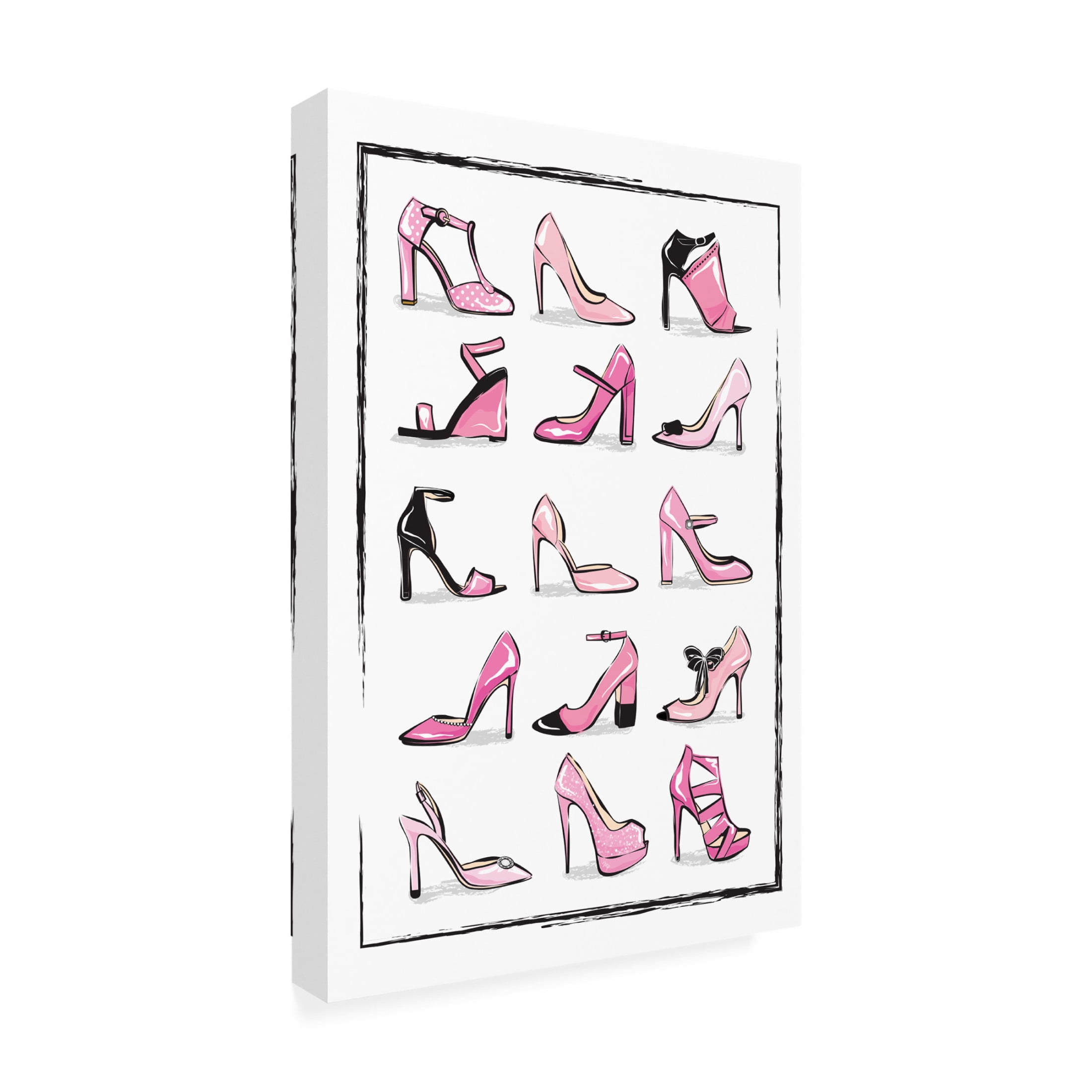 Trademark Fine Art Martina Pink Shoes Canvas Wall Art