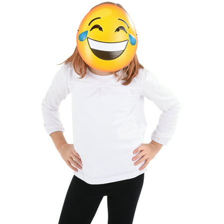 Texting Emoticon Emoji Crying Laugh Face Mask Costume Accessory