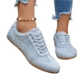 thumbnail image 5 of Women's Low Top Casual Shoes Lace Up Retro Flat Sneakers Non Slip Gum Sole Comfortable for Walking Shopping Daily Wear Ladies Fashion Shoes 39, 5 of 5