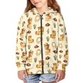thumbnail image 4 of chaqlin Horse Zip up Hoodies for Girls 8-10 Years Old Fall Long Sleeve Sweatshirts Boys Full Zip Hooded Jacket Soft Drop Shoulder Cardigan with Kangaroo Pocket, 4 of 7