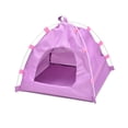 thumbnail image 1 of Tienda para mascotas, impermeable, desmontable, tela Oxford, portátil, plegable, tienda para gatos para perros, color rosa, 1 of 5