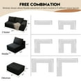 thumbnail image 6 of 139.4" U Shaped Cloud Sectional Sofa for Living Room Plush Corduroy Cover Fluffy Memory Foam Cushions, No Assembly Required, Modular Chaise Lounge, Oversized Comfortable Couches Set, Black, 6 of 9