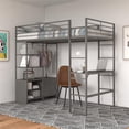 thumbnail image 1 of DHP Lanis Twin Loft Bed with Desk and Storage, Gray, 1 of 9