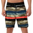 thumbnail image 1 of INSPIRE CHIC Shorts de ba?o con estampado de color en contraste de cintucon cordón de verano pahombre marrón 32, 1 of 6