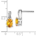 thumbnail image 3 of Primal Gold 14 Karat White Gold Citrine and Diamond Earrings, 3 of 5