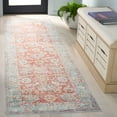 thumbnail image 2 of Safavieh Arizona 2'-6" X 8'-0" Polyester Power Loomed Rug In Turquoise / Rust, 2 of 7