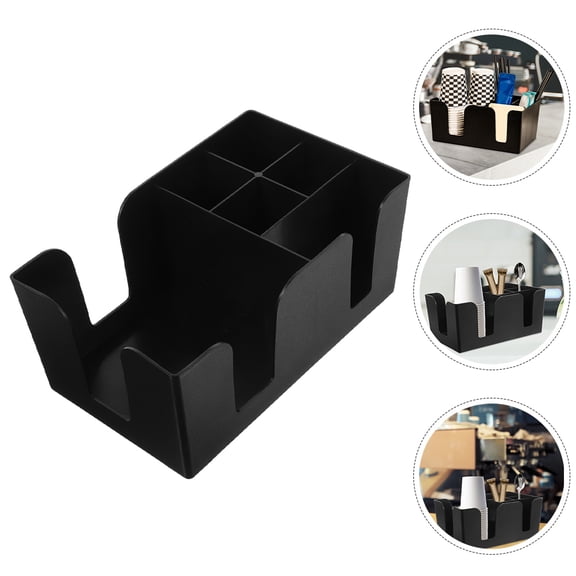 TEHAUX 2-Pack Black Sugar Packet Organizer Box, Storage Container for Coffee, Tea, Condiments, and Small Kitchen Items