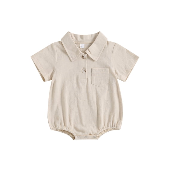Bagilaanoe Newborn Baby Girl Boy Rompers Short Sleeve Bodysuits 6M 12M 18M 24M Infant Casual One Piece Short Jumpsuit