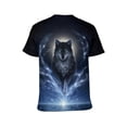 thumbnail image 2 of LAOLIUSN Men's 3D Wolf Graphic T-Shirt, All Over Print Animal Tee, Mystical Galaxy Wolf Short Sleeve Crew Neck Shirt, M, 2 of 7